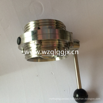 DIN Sanitary Stainless Steel Weld and Thread Butterfly Valve